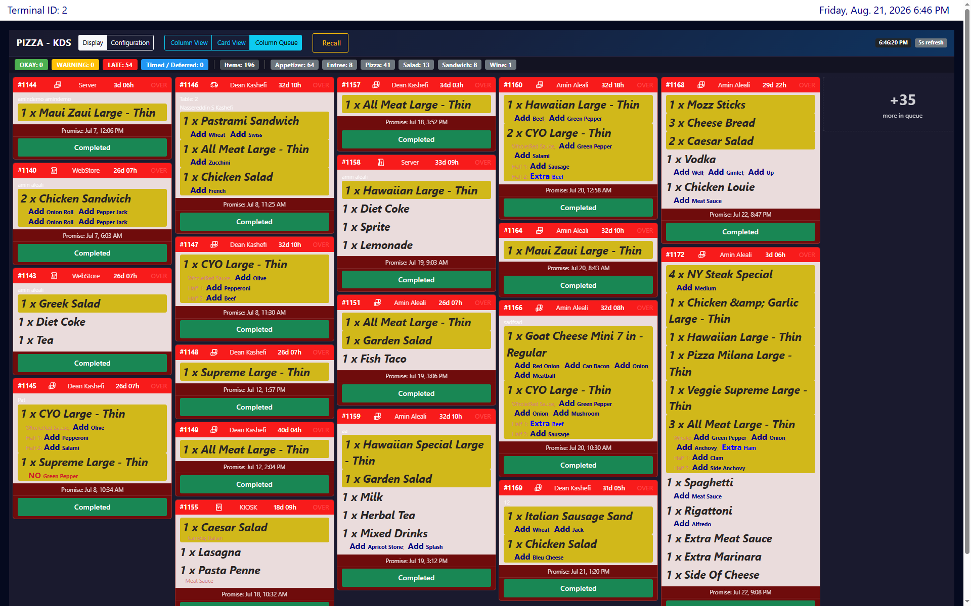 InTouchPOS screenshot: corp2